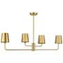 2_4-Light Linear Chandelier in Natural Brass more views