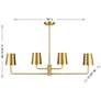 7_4-Light Linear Chandelier in Natural Brass more views