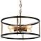 4-Light Matte Black and Plating Brass Chandeliers