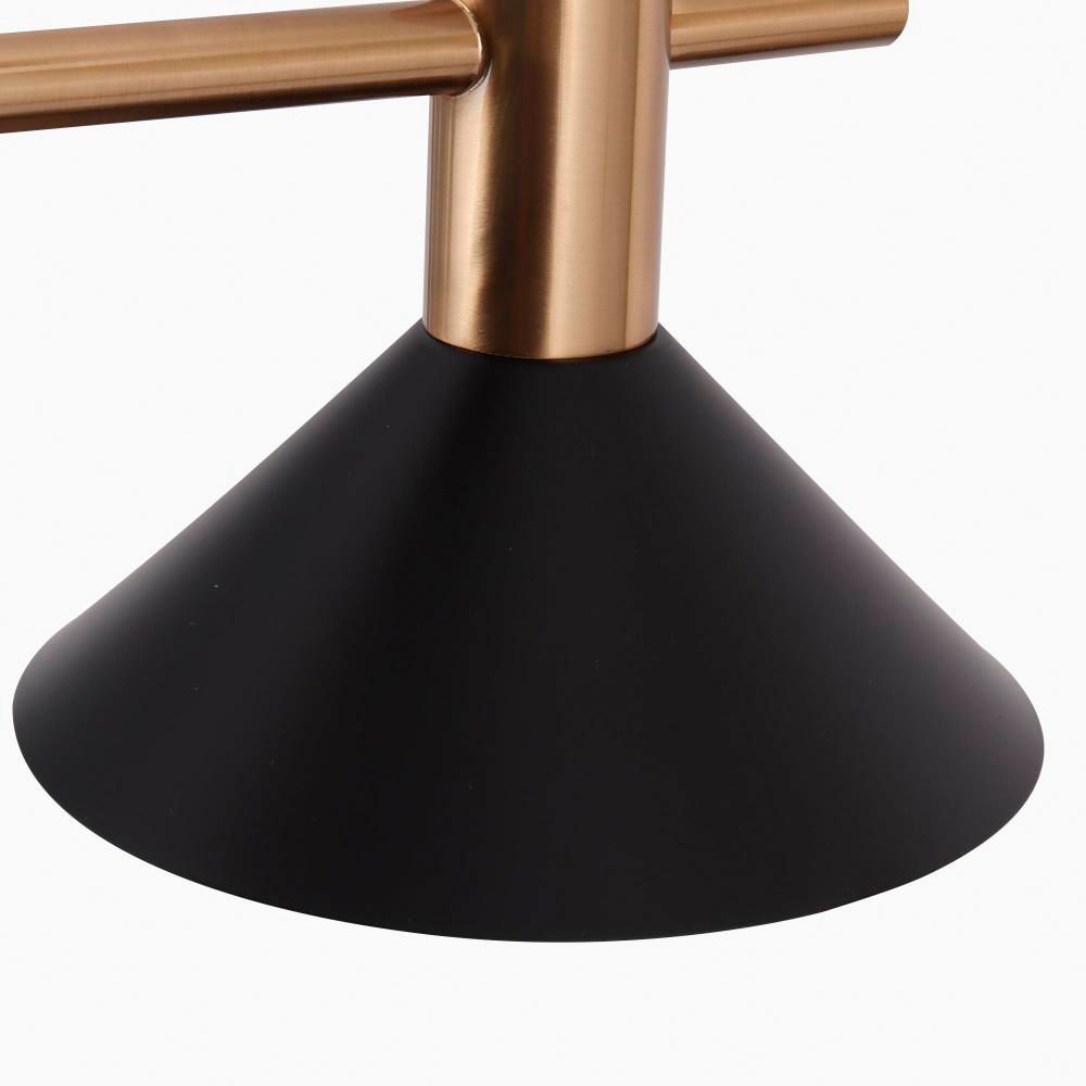 Image 2 4-Light Matte Black and Plating Glass Island Lamp LED more views