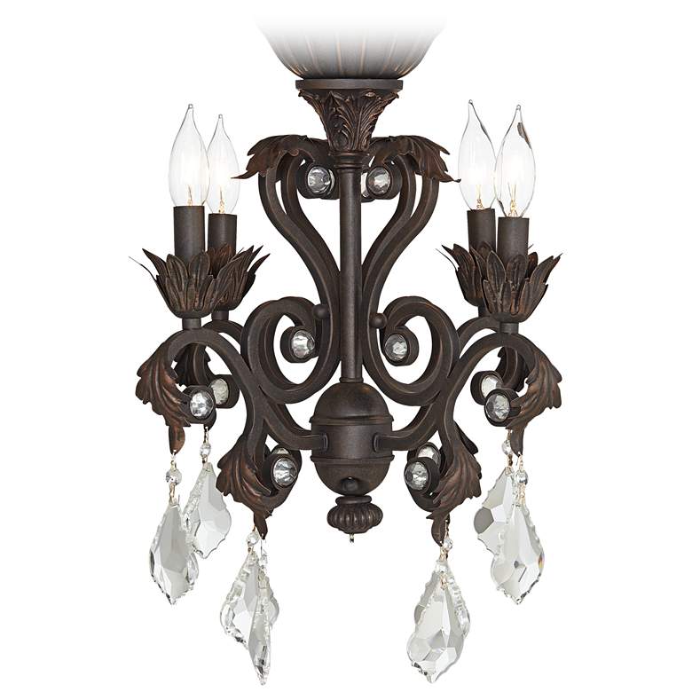 Image 1 4-Light Oil-Rubbed Bronze Chandelier Ceiling Fan Light Kit