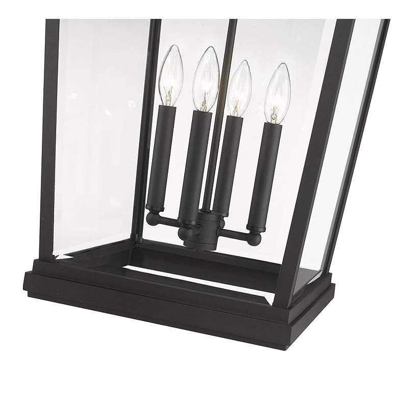 Image 7 4 Light Outdoor Chain Mount Ceiling Fixture in Black finish more views