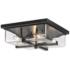 4 Light Outdoor Flush Ceiling Mount Fixture in Black Finish