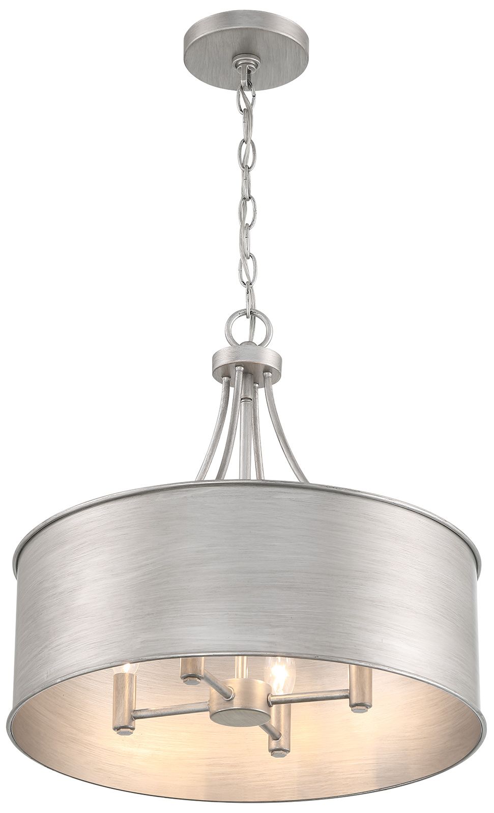 Image 4 4-Light Pendant in Antique Silver more views