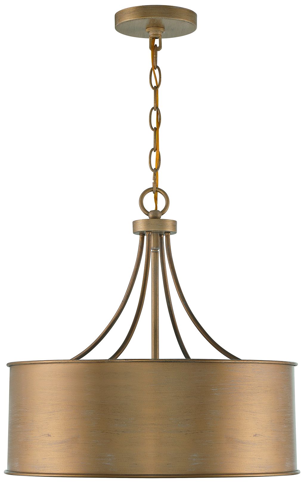 Image 5 4-Light Pendant in Brushed Gold more views