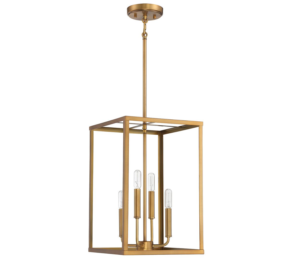 Image 2 4-Light Pendant in Natural Brass more views