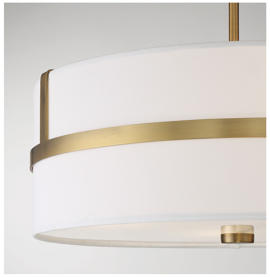 4-Light Pendant in Natural Brass