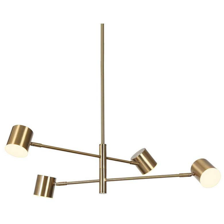 Image 1 4-Light Plating Brass Chandeliers LED