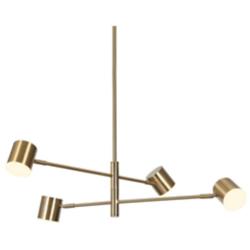 4-Light Plating Brass Chandeliers LED