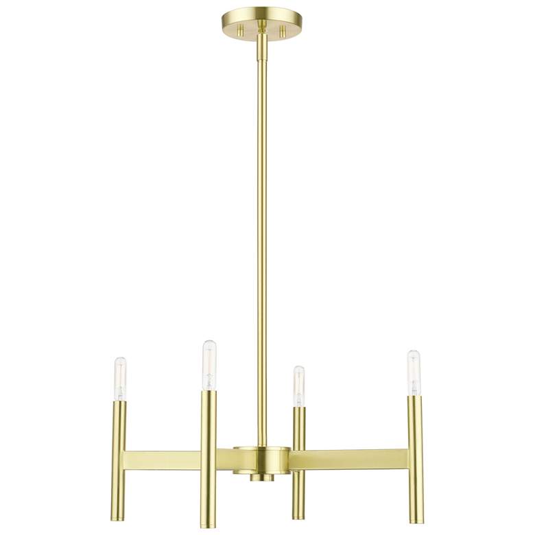 Image 1 4 Light Satin Brass Chandelier