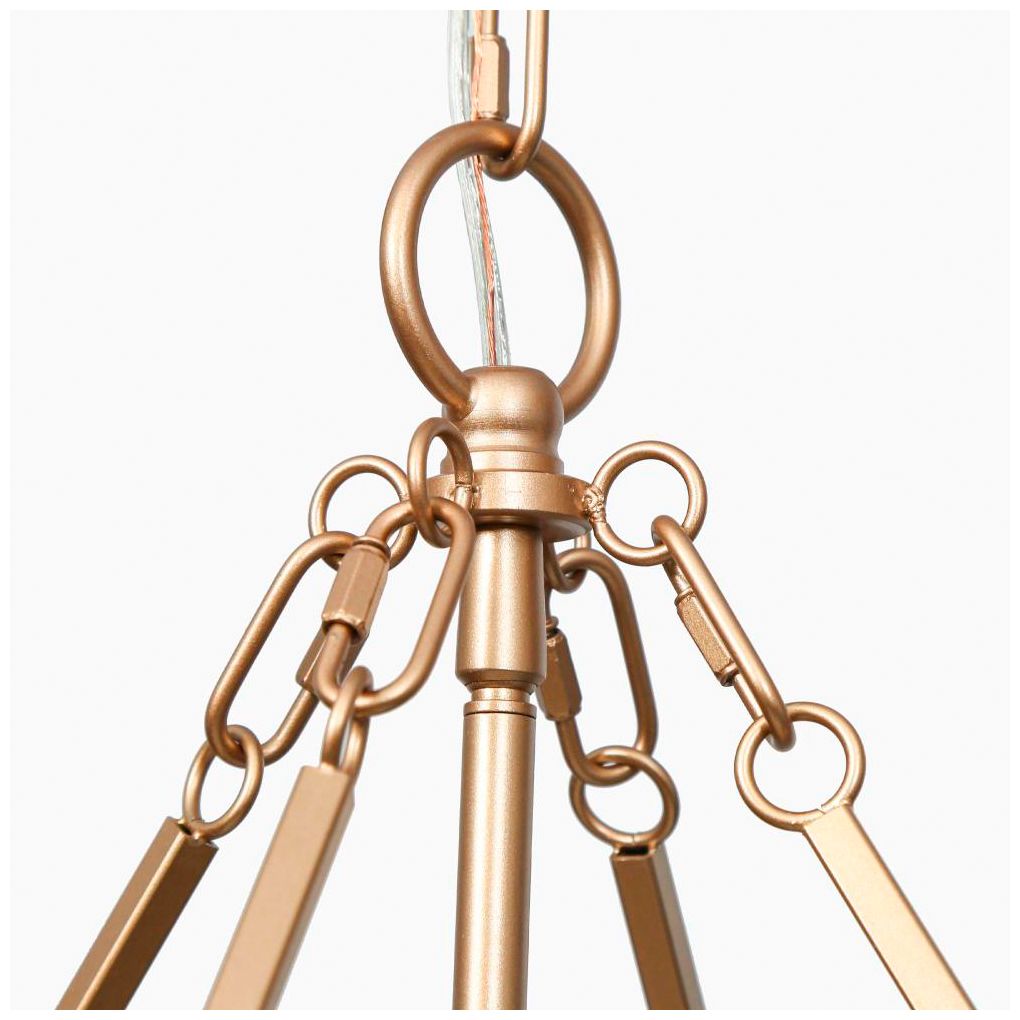 Image 3 4-Light Satin Gold Chandeliers with Ripple Glass more views