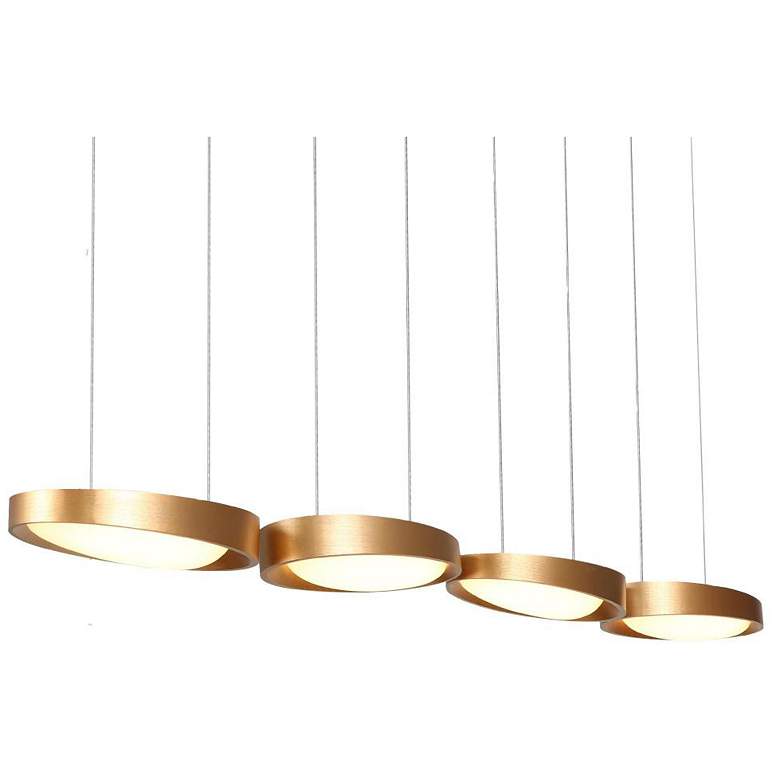 Image 1 4-Light Satin Gold LED Island Lamp