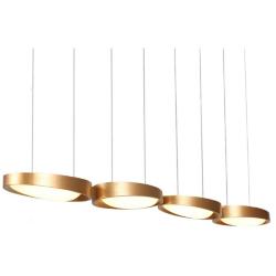 4-Light Satin Gold LED Island Lamp
