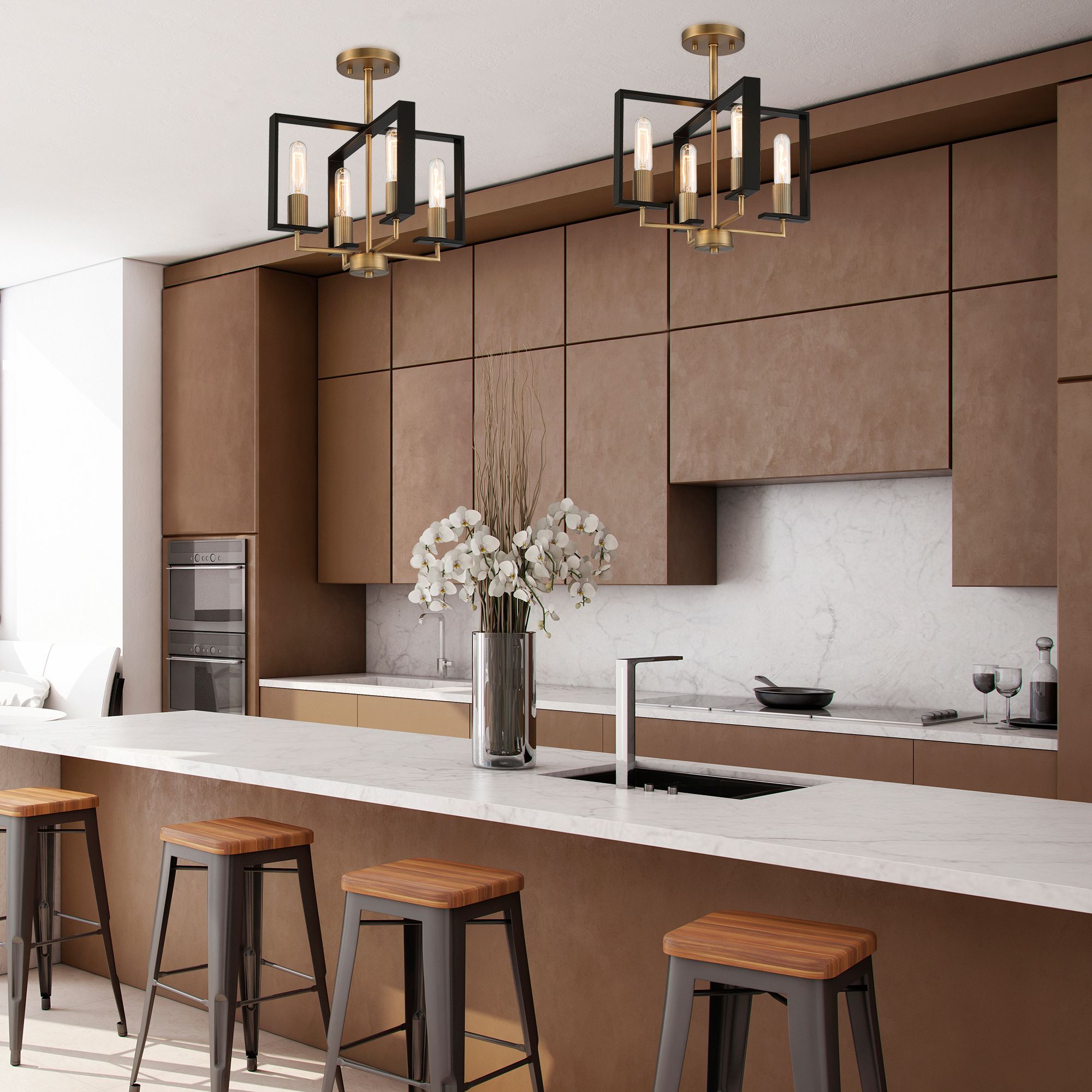 Image 5 4 Light Semi Flush more views