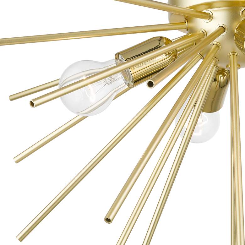 Image 4 4 Light Soft Gold with Polished Brass Accents Large Flush Mount more views