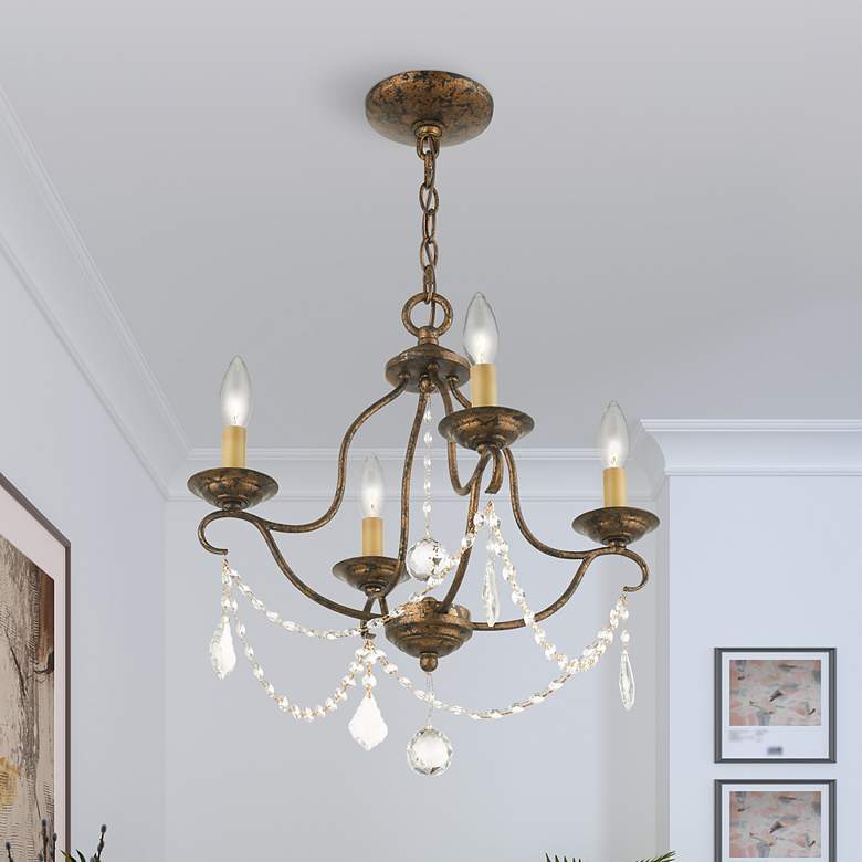 Image 1 4 Light Venetian Golden Bronze Chandelier