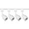 4-Light White Cylinder 12 Watt LED Floating Canopy Track Kit