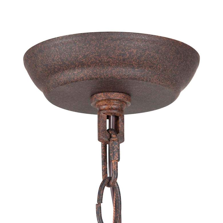 Image 6 4-Lights 20"W Weathered White Wooden Chandelier more views