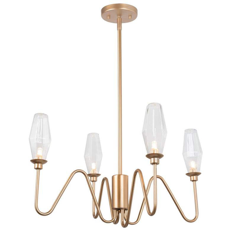 Image 1 4-Lights 23"W Flora Buds Art Deco Island Pendant Light Chandelier