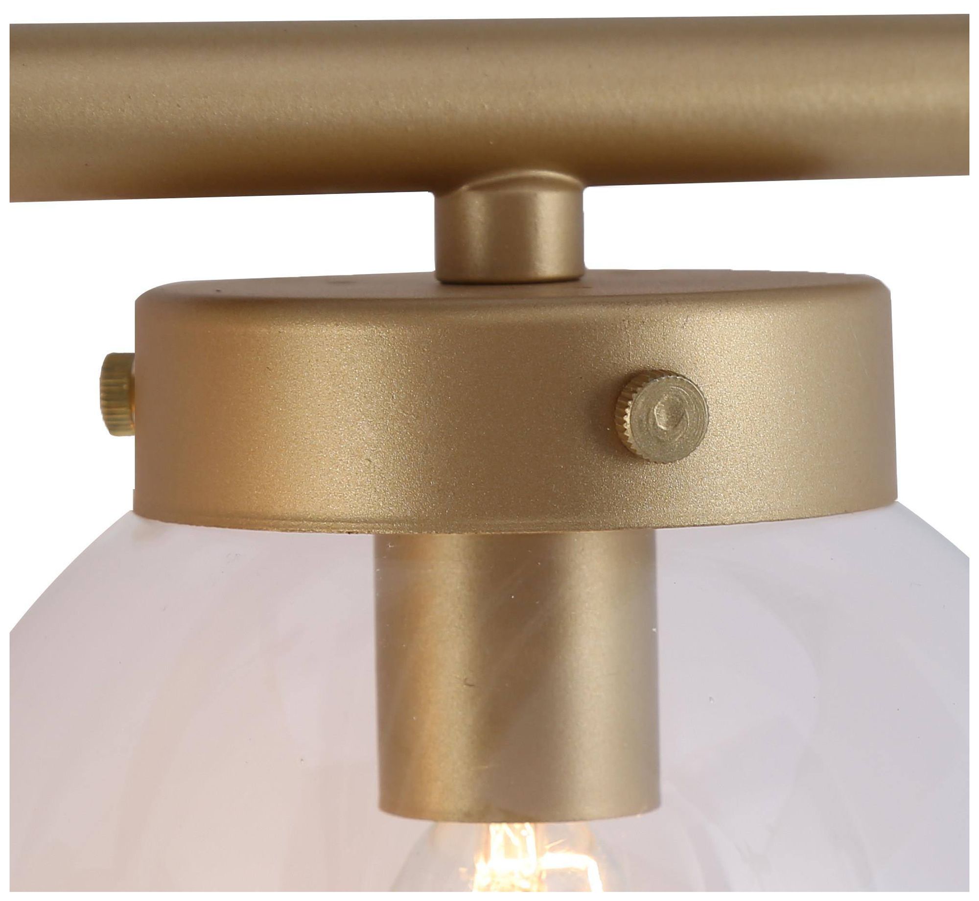 Image 2 4-Lights 28"W Globe Gold Wall Lamp more views