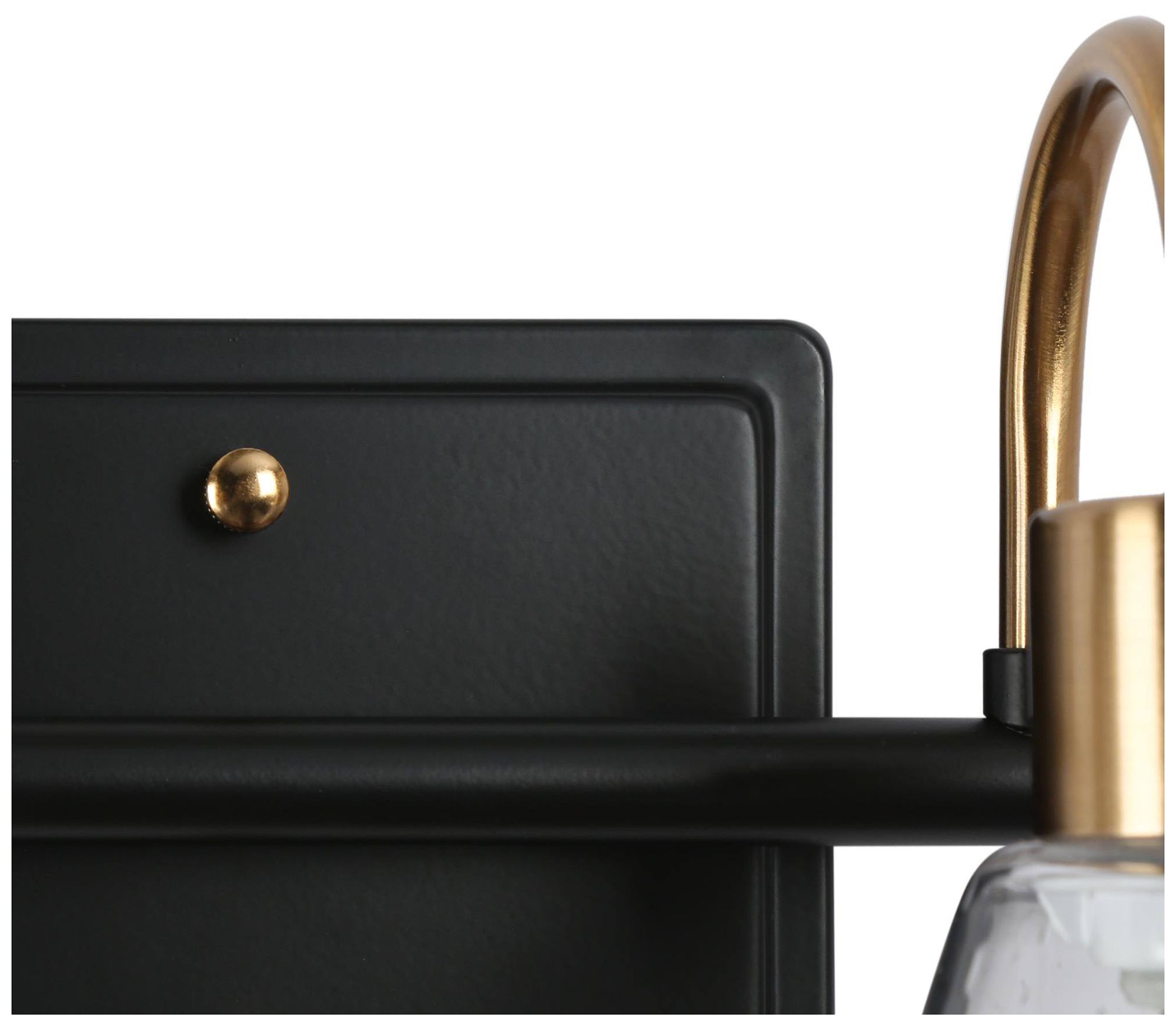 Image 4 4-Lights 28"W Tapered Black and Imitation Electroplated Copper Wall Lamp more views