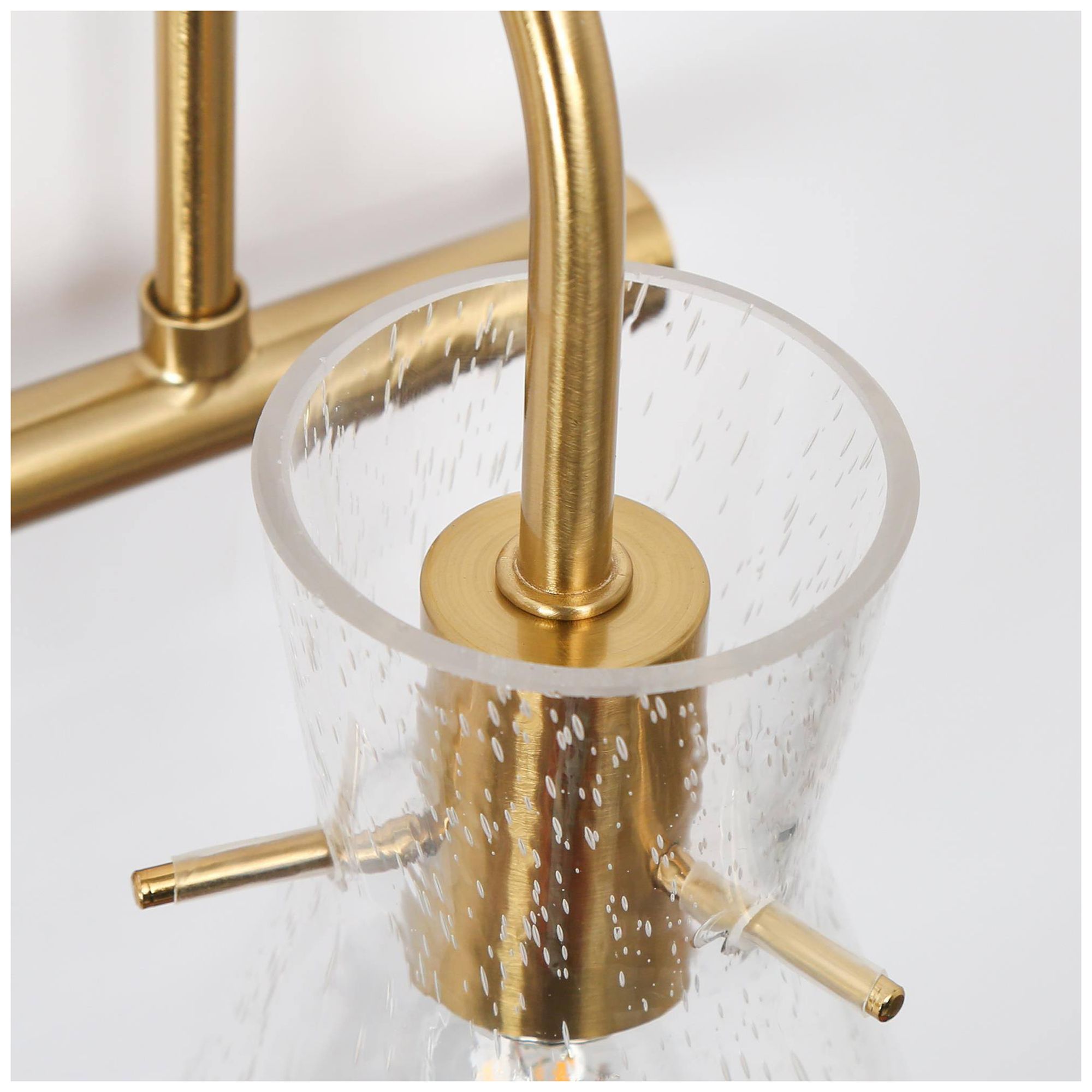 Image 2 4-Lights 29.1"W Tapered Plated Brass Wall Lamp more views