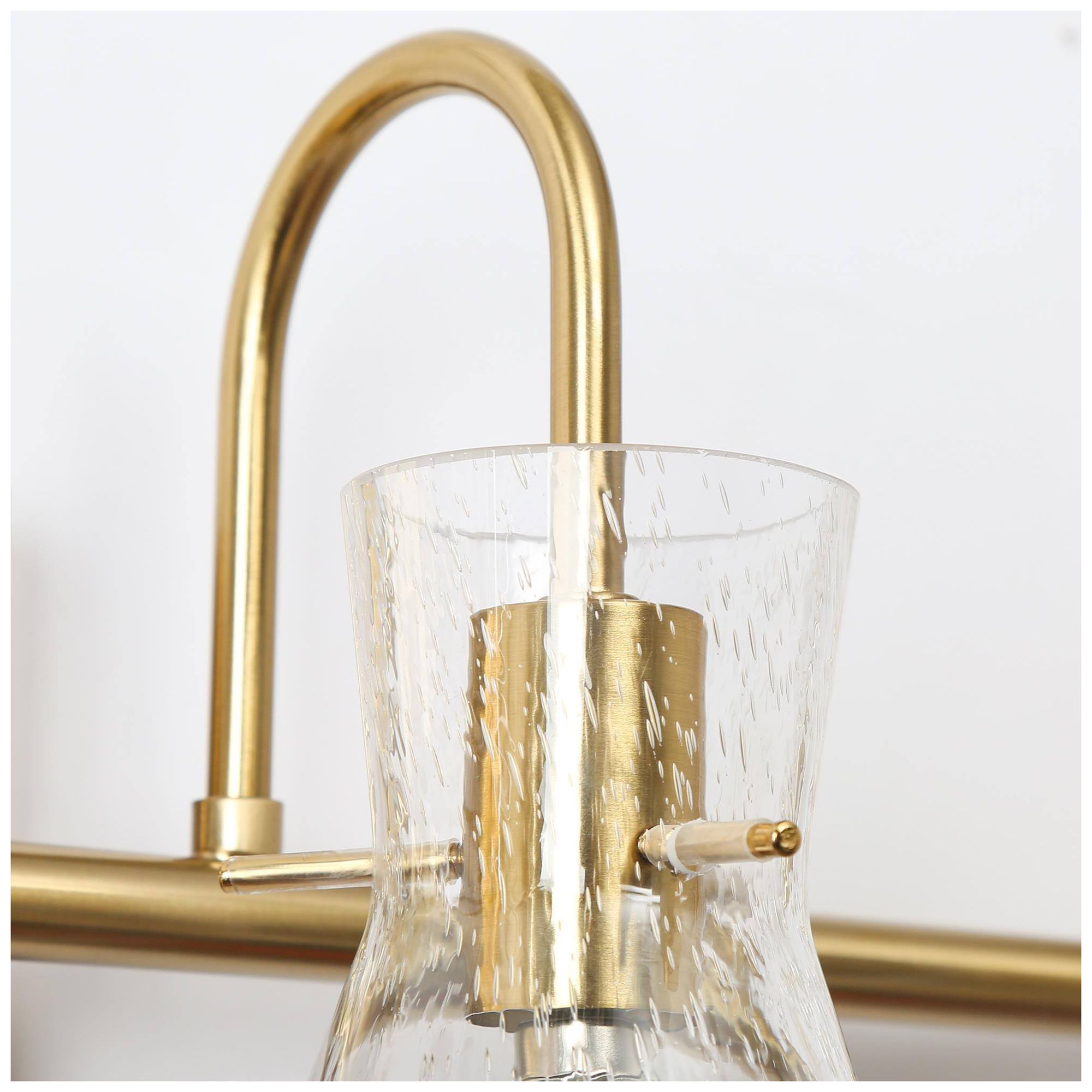 Image 3 4-Lights 29.1"W Tapered Plated Brass Wall Lamp more views