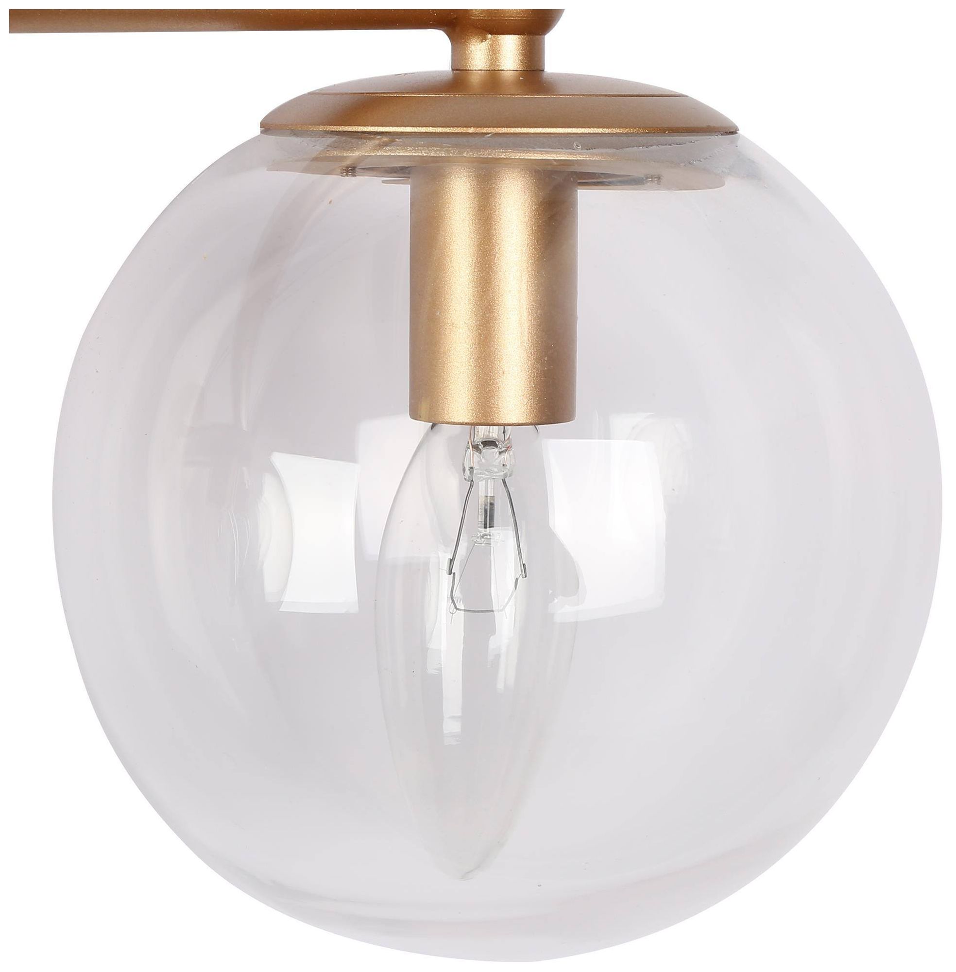 Image 3 4-Lights 29.5"W Globe Dark Gold  Wall Lamp more views