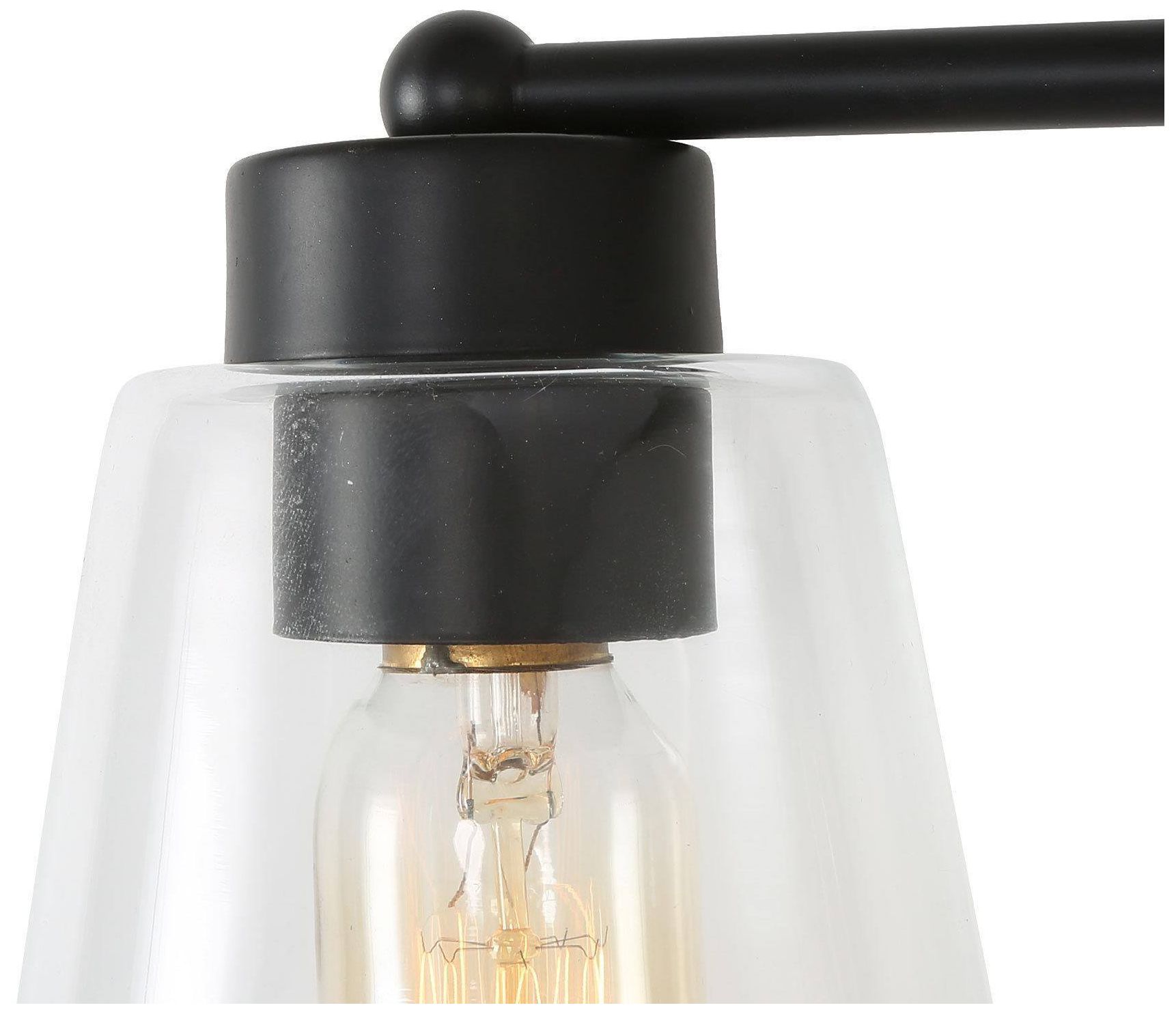 Image 4 4-Lights 29"W Tapered Matt Black Wall Lamp more views