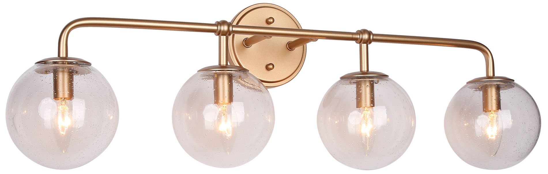 Image 2 4-Lights 30.7"W Globe Dark Gold  Wall Lamp