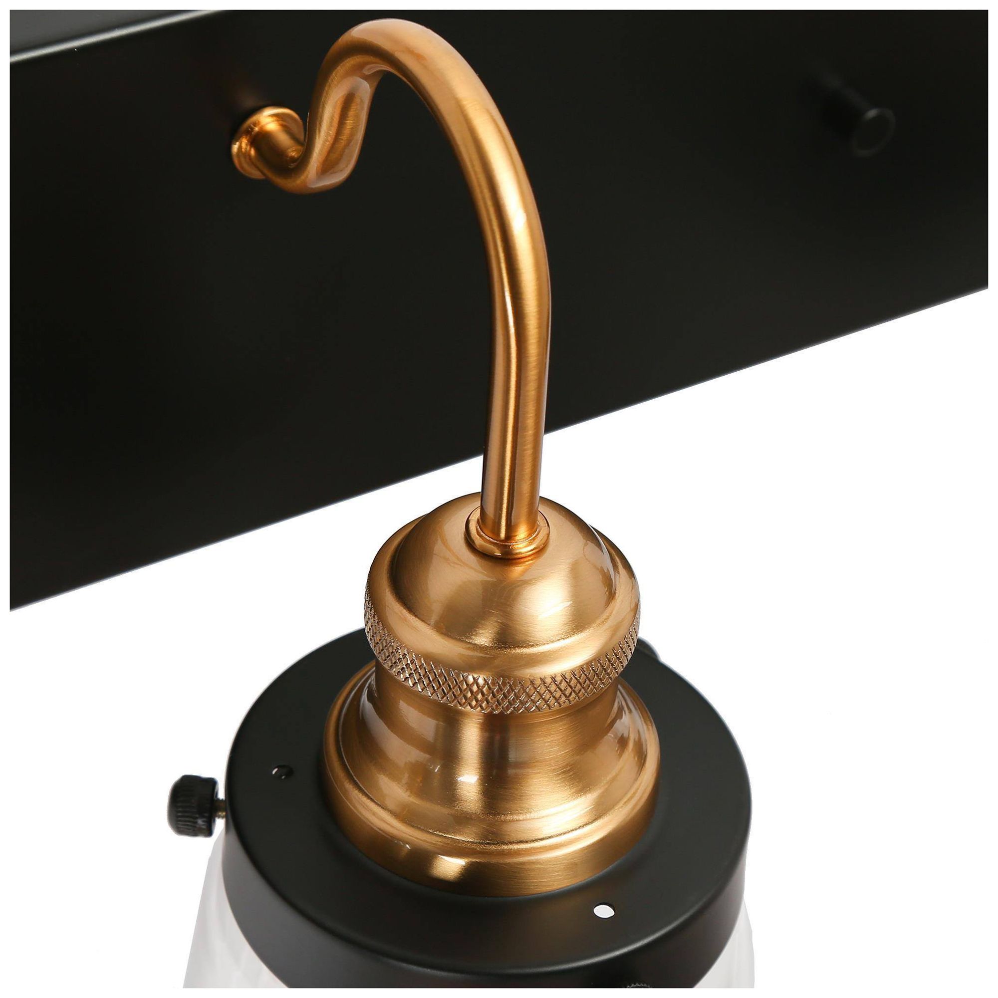 Image 3 4-Lights 31.5"W Black and Plated Copper Wall Lamp more views