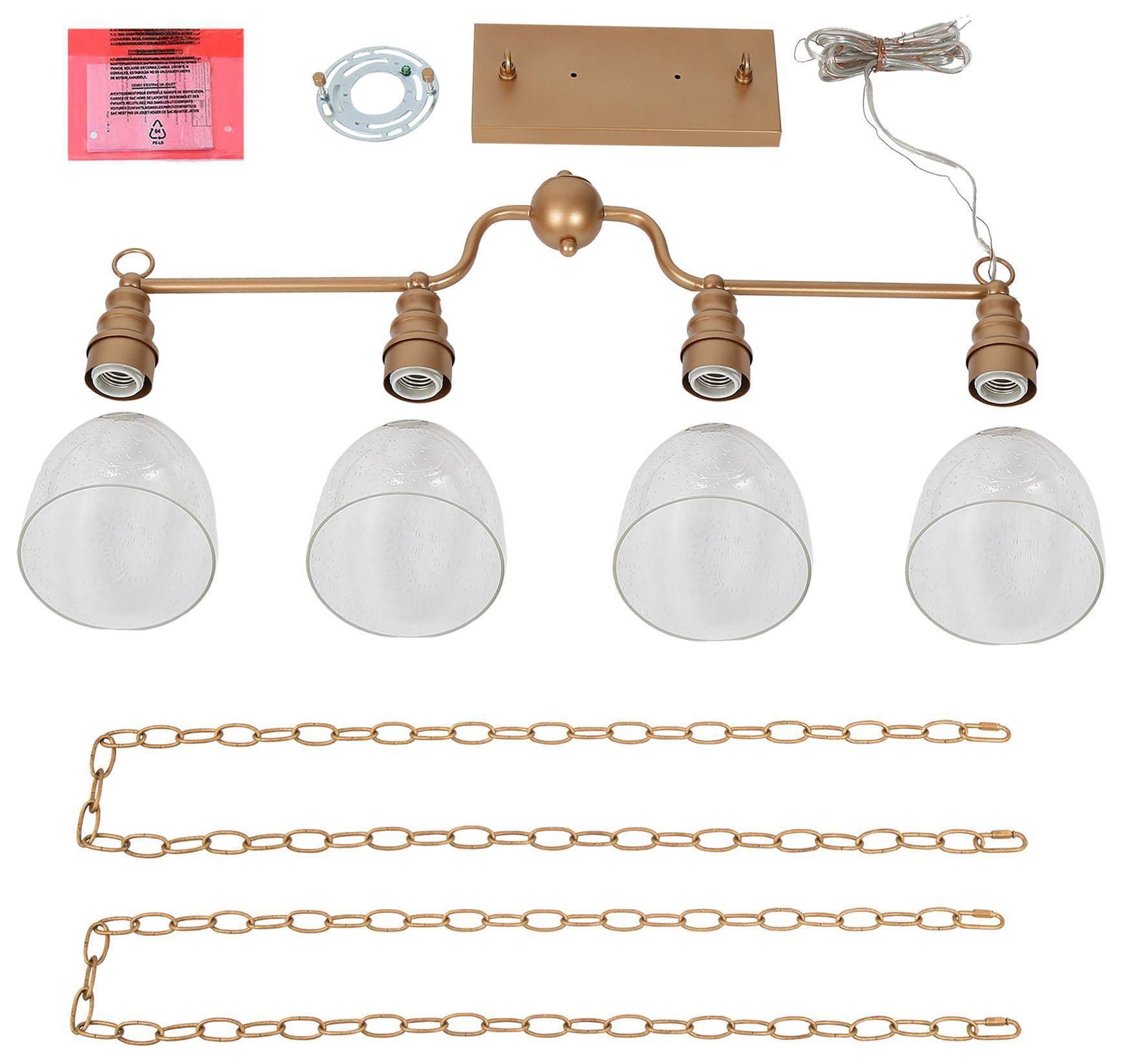 Image 4 4-Lights 32"W Linear Island Pendant Light Chandelier more views