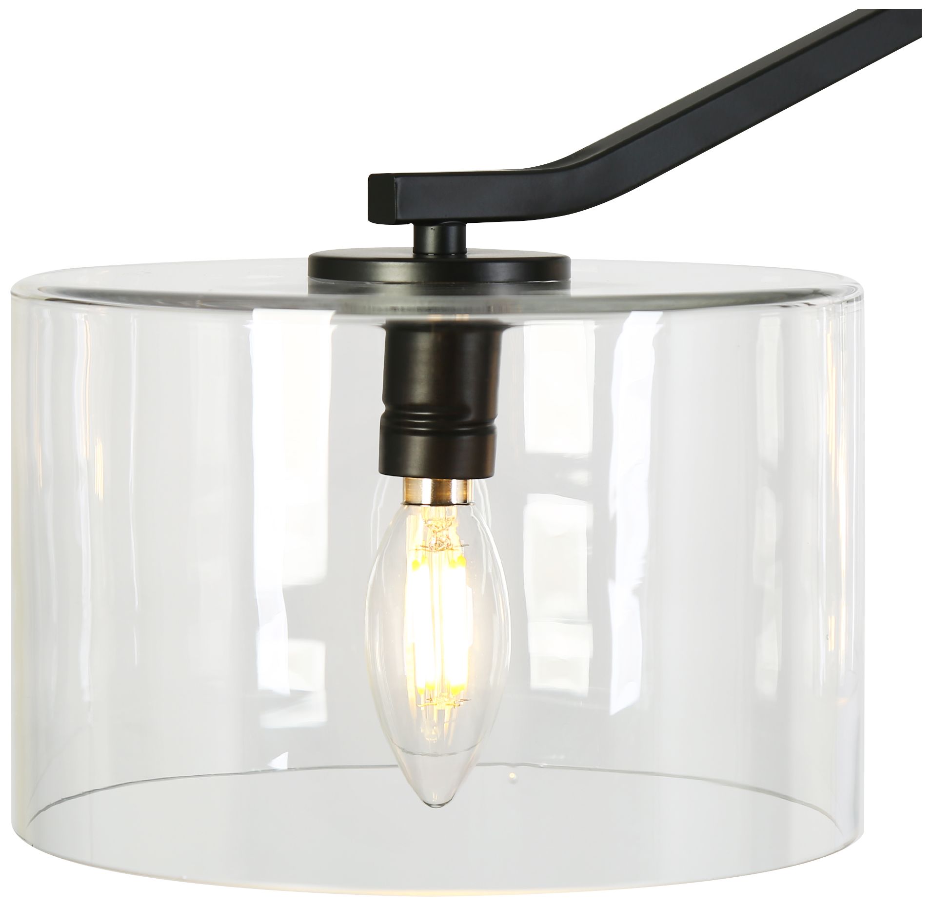 Image 3 4-Lights 47.6"W Linear Matt Black Chandelier more views