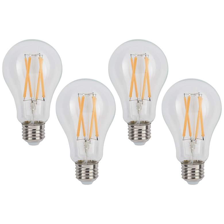 Image 1 4-Pack 100W Equivalent Clear 12W LED Dimmable Standard Bulbs