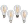 4-Pack 100W Equivalent Clear 12W LED Dimmable Standard Bulbs