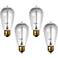 4-Pack 40 Watt Edison Style Medium Base Light Bulbs