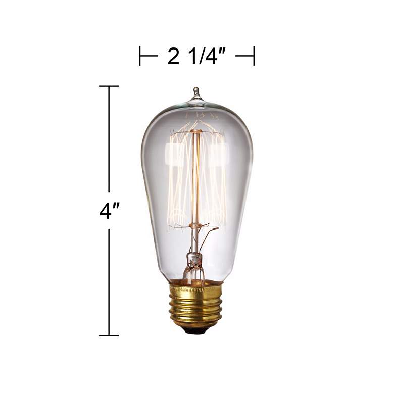 Image 3 4-Pack 40 Watt Edison Style Medium Base Light Bulbs more views