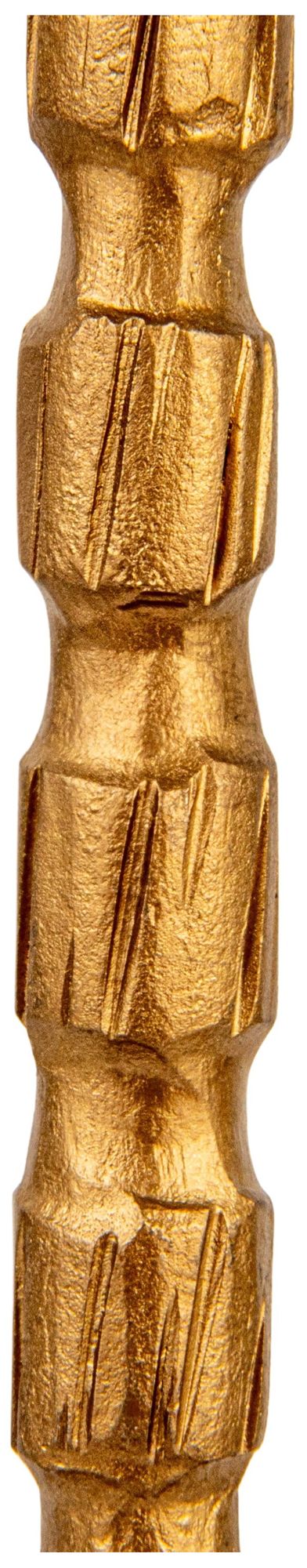 Image 6 4-Piece Hand-Forged Cast Metal Taper Holders, Gold Finish more views