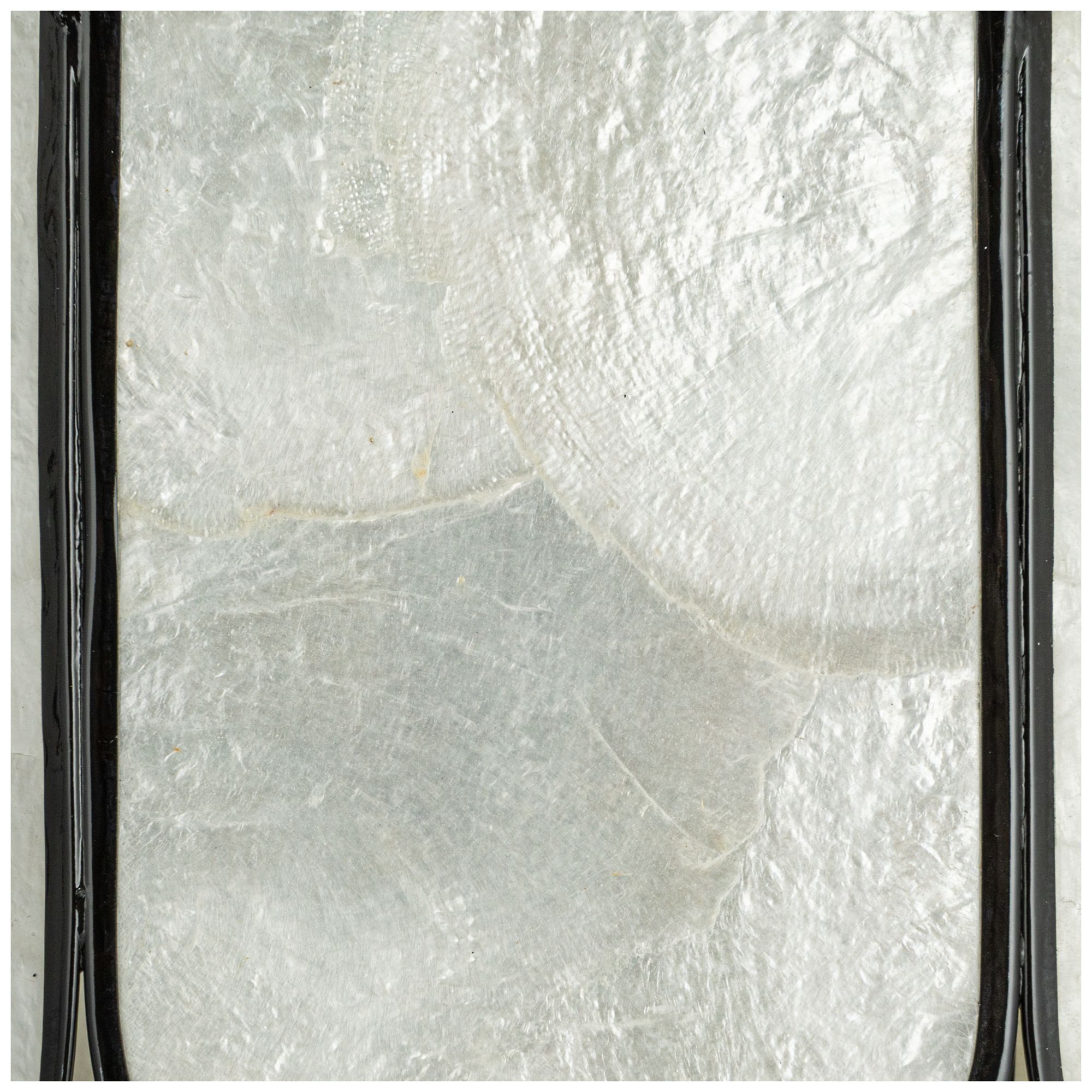 4-Tier Capiz and Metal Wall Sconce, Natural with Black