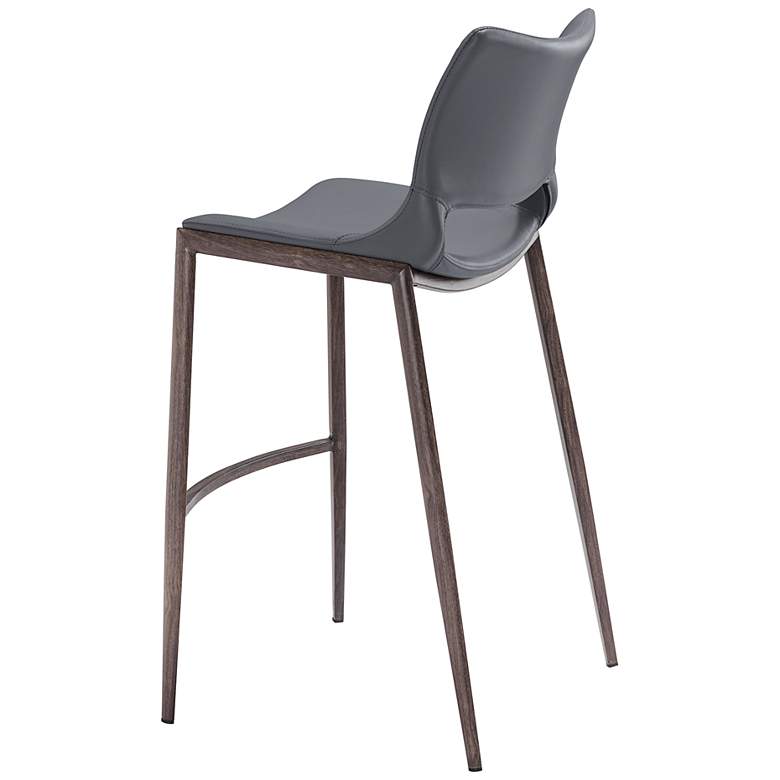 Image 6 40.6x20.9x40.6 Ace Bar Chair GrayWalnut more views