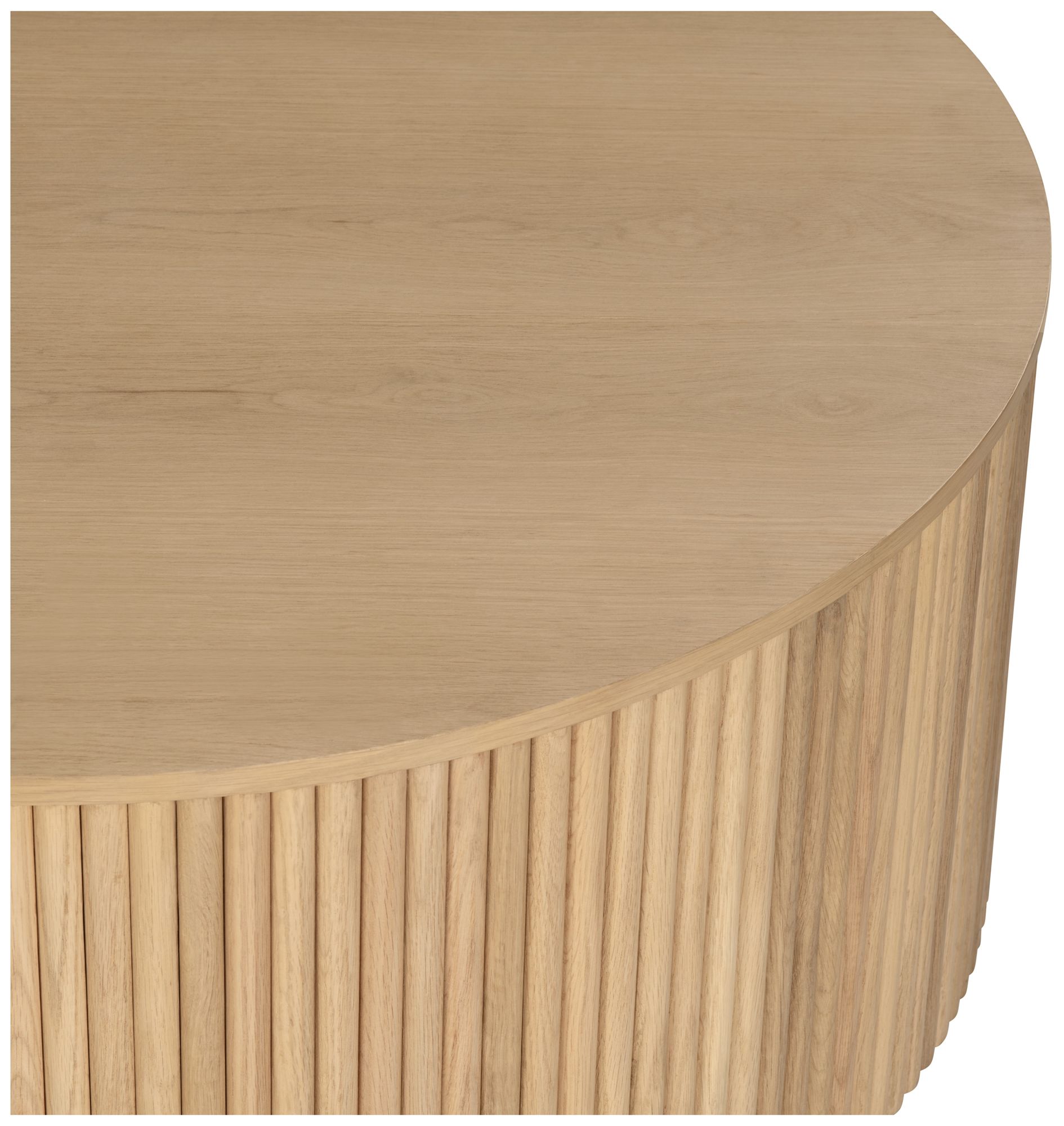 Image 2 40" Brown Solid Wood Round Coffee Table_Cocktail Table more views