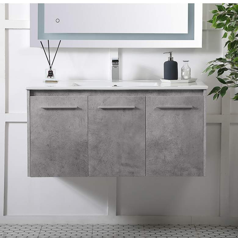Image 1 40 Inch Single Bathroom Floating Vanity