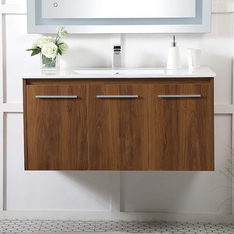 Image 1 40 Inch Single Bathroom Floating Vanity