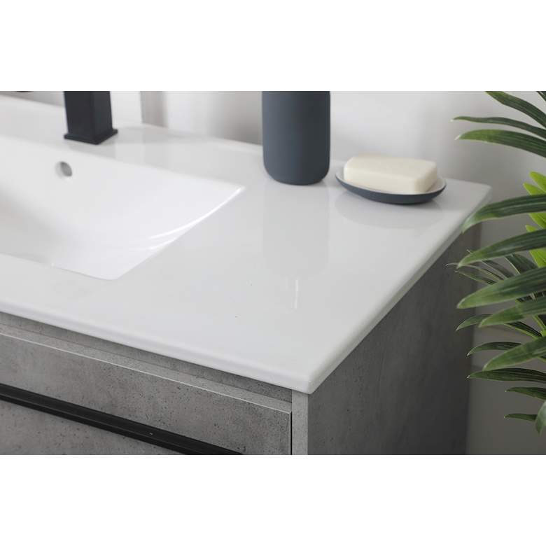 Image 6 40 Inch Single Bathroom Vanity In Concrete Grey more views