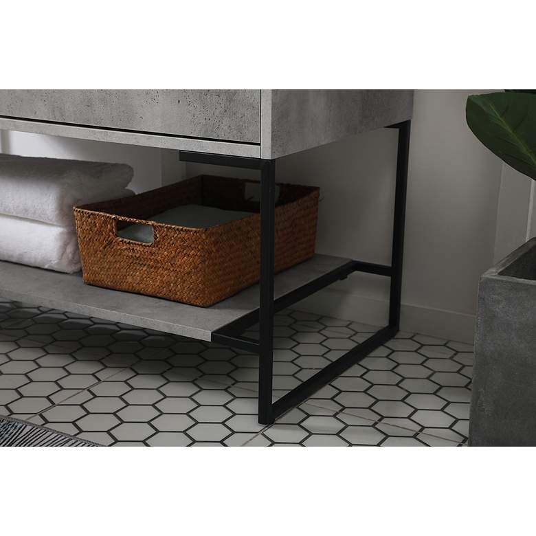 Image 7 40 Inch Single Bathroom Vanity In Concrete Grey more views