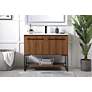 Thumbnail3 of 40 Inch Single Bathroom Vanity In Walnut Brown more views