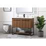 Thumbnail4 of 40 Inch Single Bathroom Vanity In Walnut Brown more views
