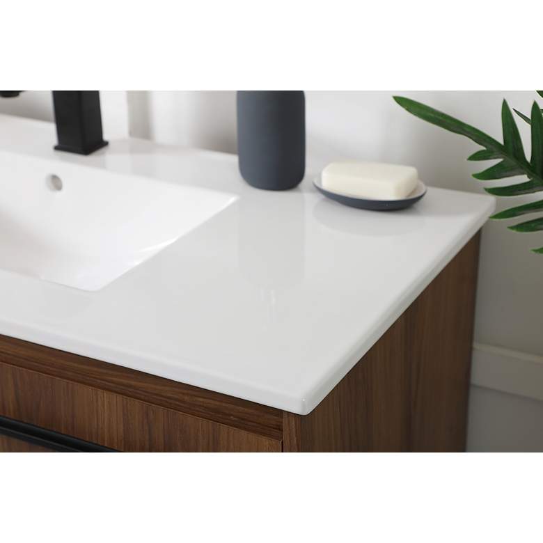 Image 6 40 Inch Single Bathroom Vanity In Walnut Brown more views