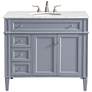 2_40 Inch Single Bathroom Vanity Set In Grey