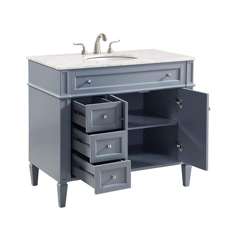 Image 4 40 Inch Single Bathroom Vanity Set In Grey more views